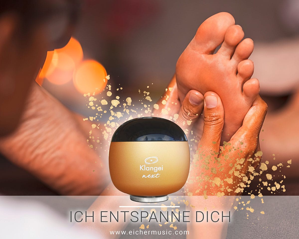 Fußreflexzonenmassage in Verbindung mit dem Klangei next