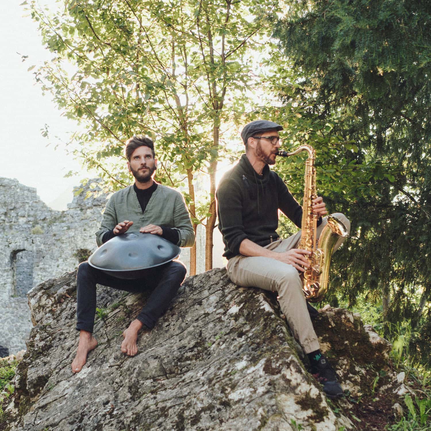 Rituale Klangei next Johannes J. Kronegger, Joachim Grübler, Hang®, Saxophon